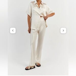 DISSH Cream Wide Leg Pants